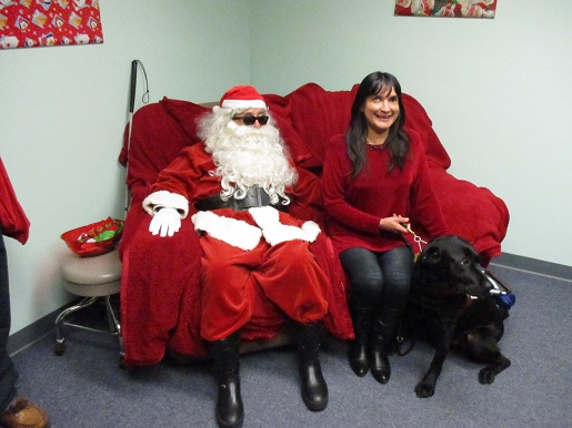 Christine, Bronxie and Santa